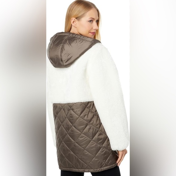 Sanctuary Hooded Quilt Mixed Media Jacket Size 3x NWOT - Picture 2 of 11